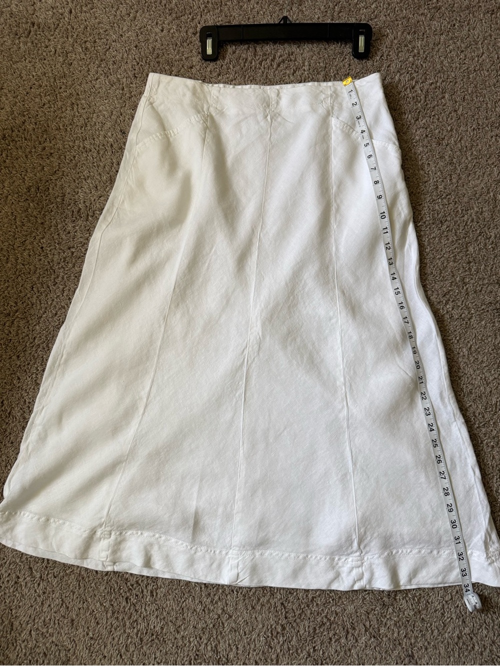 J. Jill Cream A-Line Midi Skirt - Picture 7 of 9